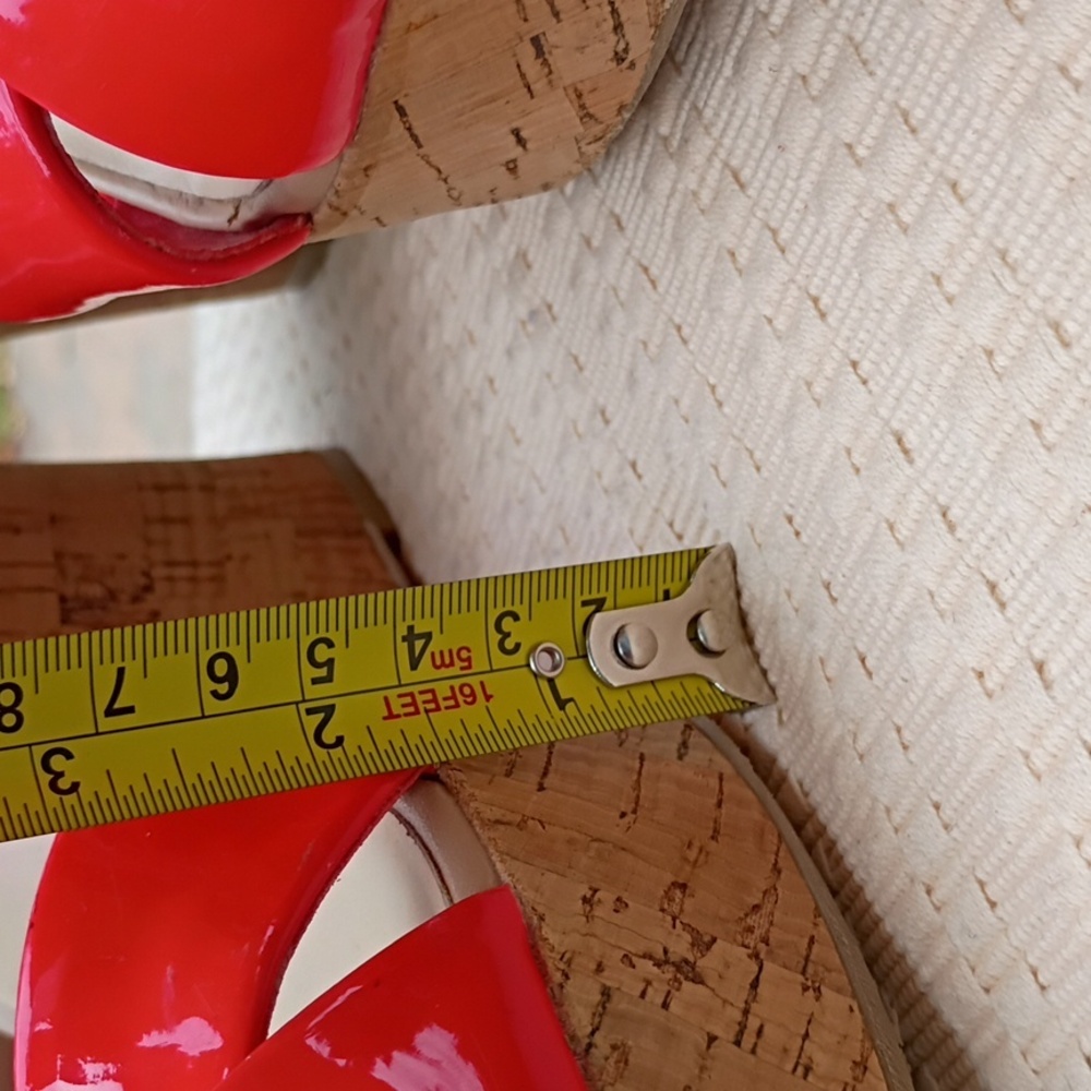 NET.Dune London Orange and Tan Wedge .size 9.Small discoloration See Last Pictur - Picture 10 of 12